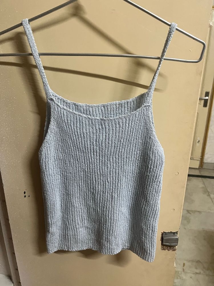 light blue Knit Tank Top