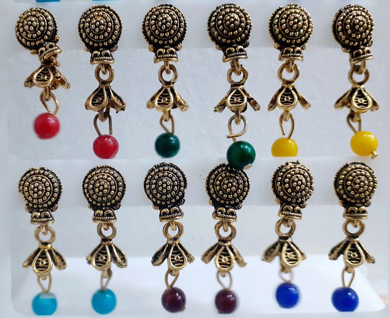 New Designer Pearl Work Oxidized Gold Jh
