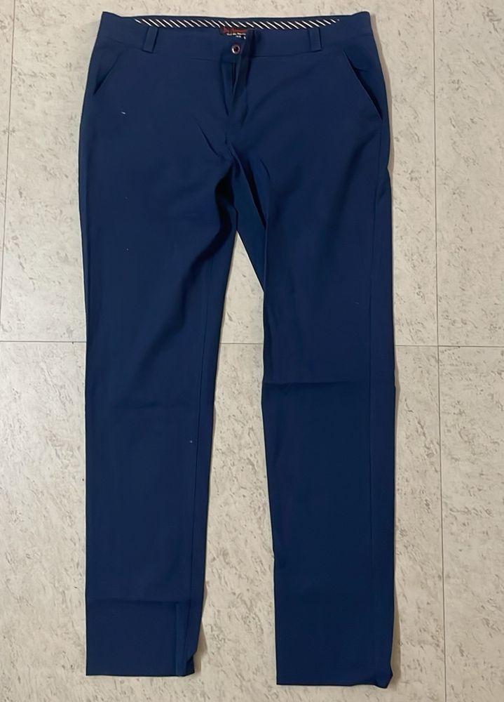 Women Formal Trouser Dark Blue