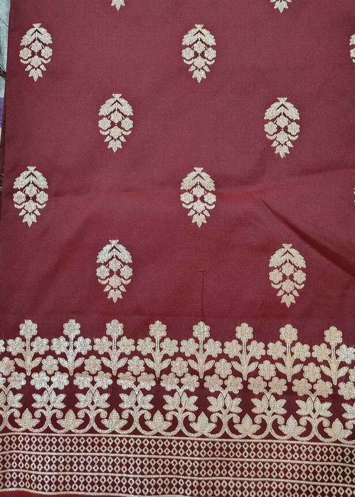 NEW Marron Silk Saree