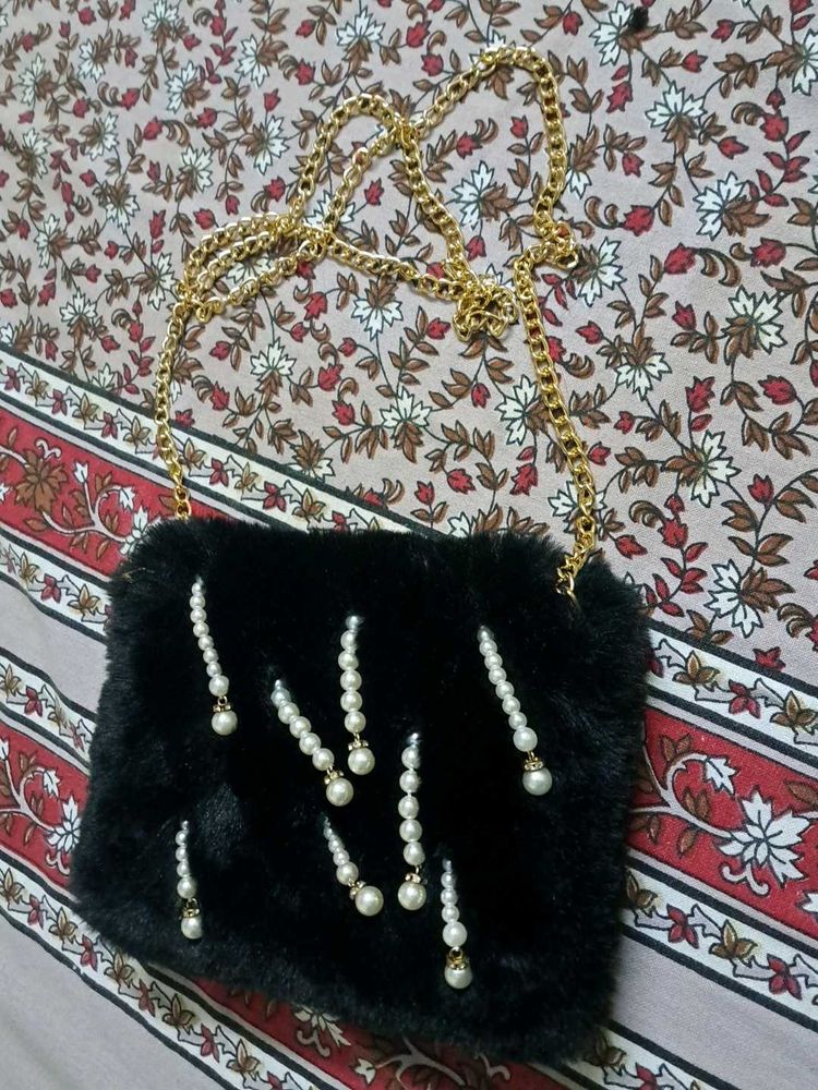 fur sling bag