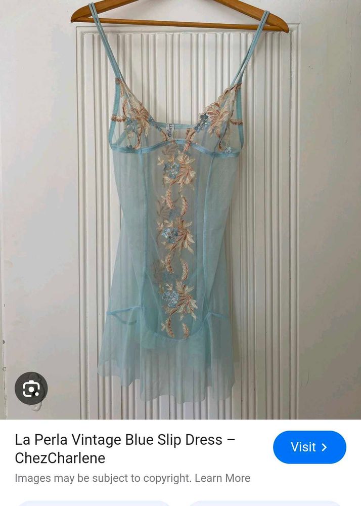 La Perla Blue Slip Dress &amp; Nighty