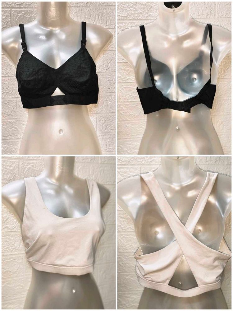 Size 40 Combo Black And White Bra Fixed Price