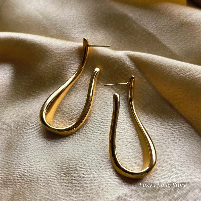 Abstract Antitarnish Tear Drop Danglers