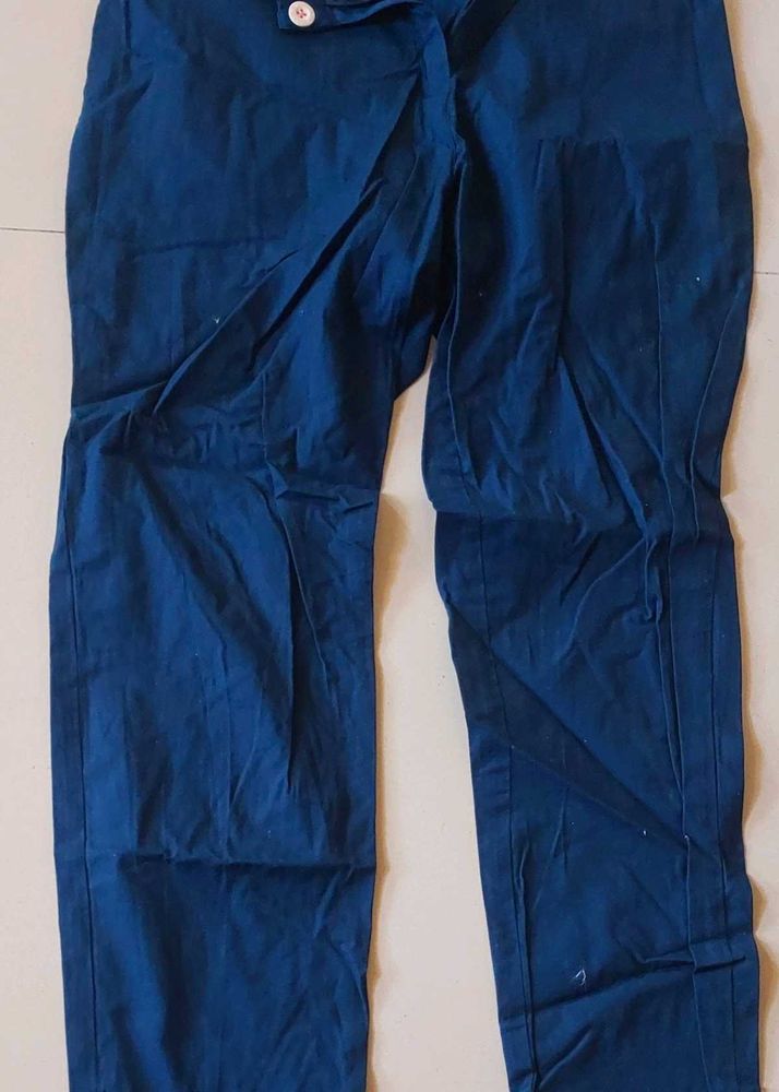 Blue Casual Pants