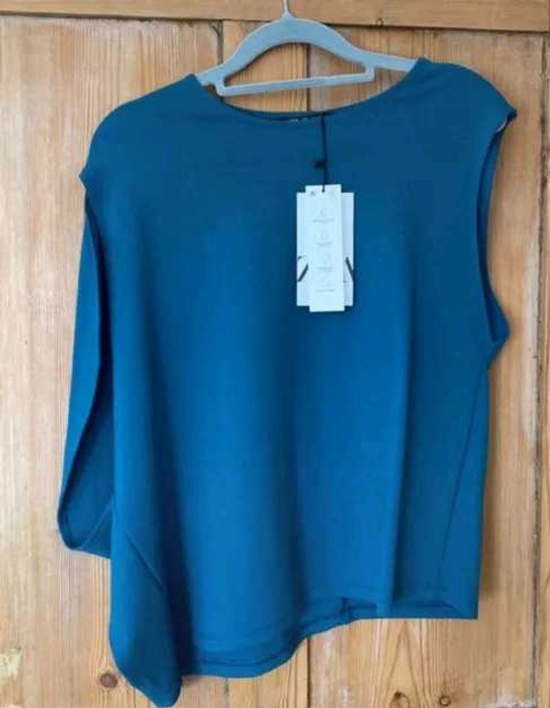 Zara Assymetrical Blue Blouse