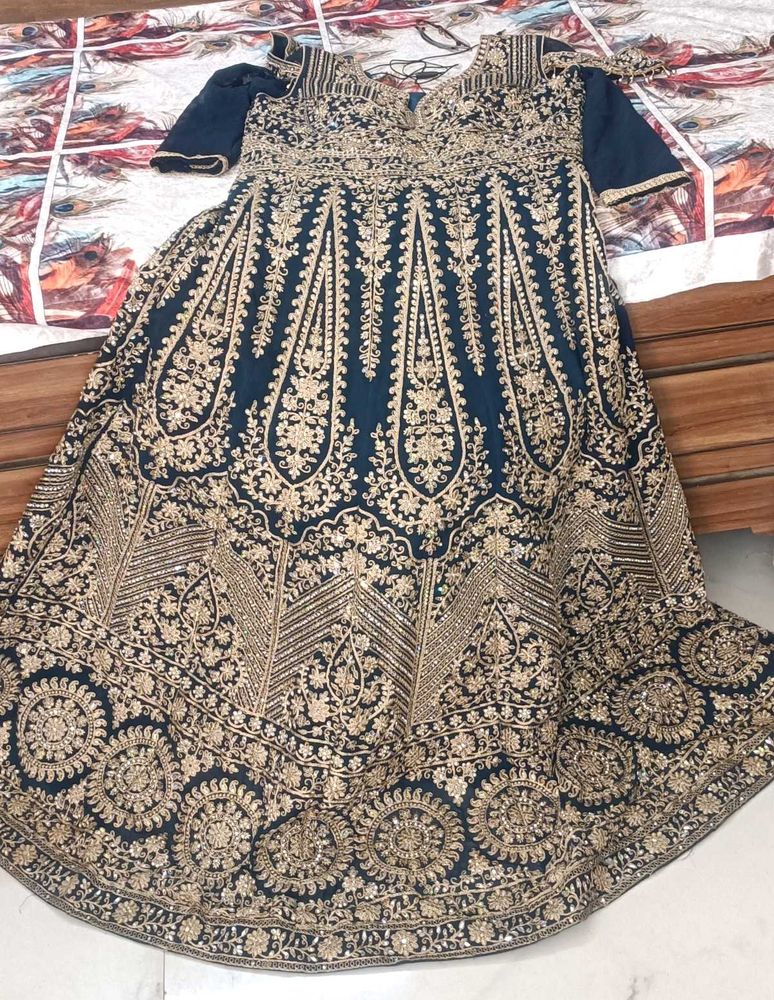 Elegant Embroidered Anarkali Gown
