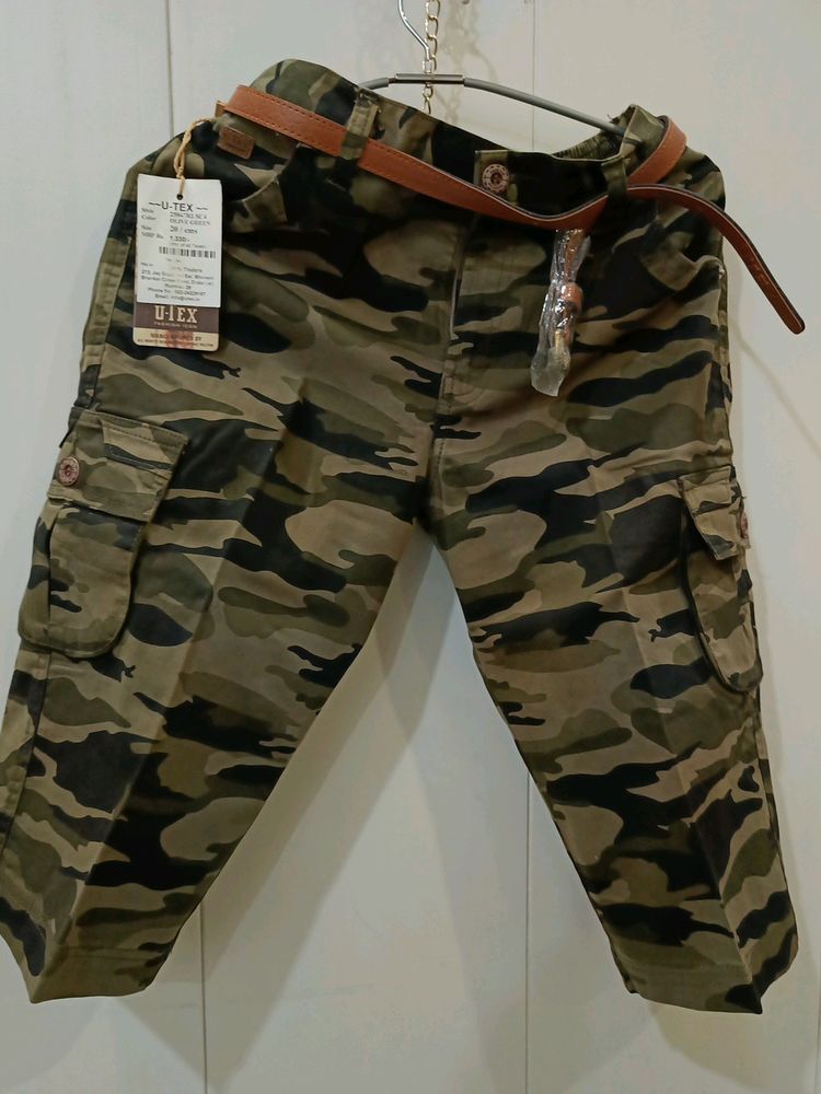 Camouflage Print Boys Capri