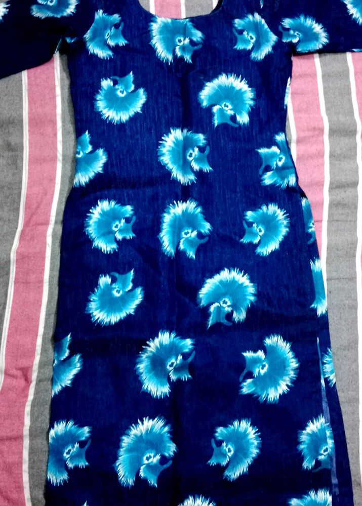 Floral Print Navy blue Kurta 💙