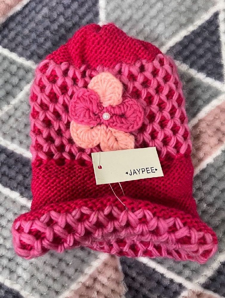 JAYPEE Floral Woollen Cap