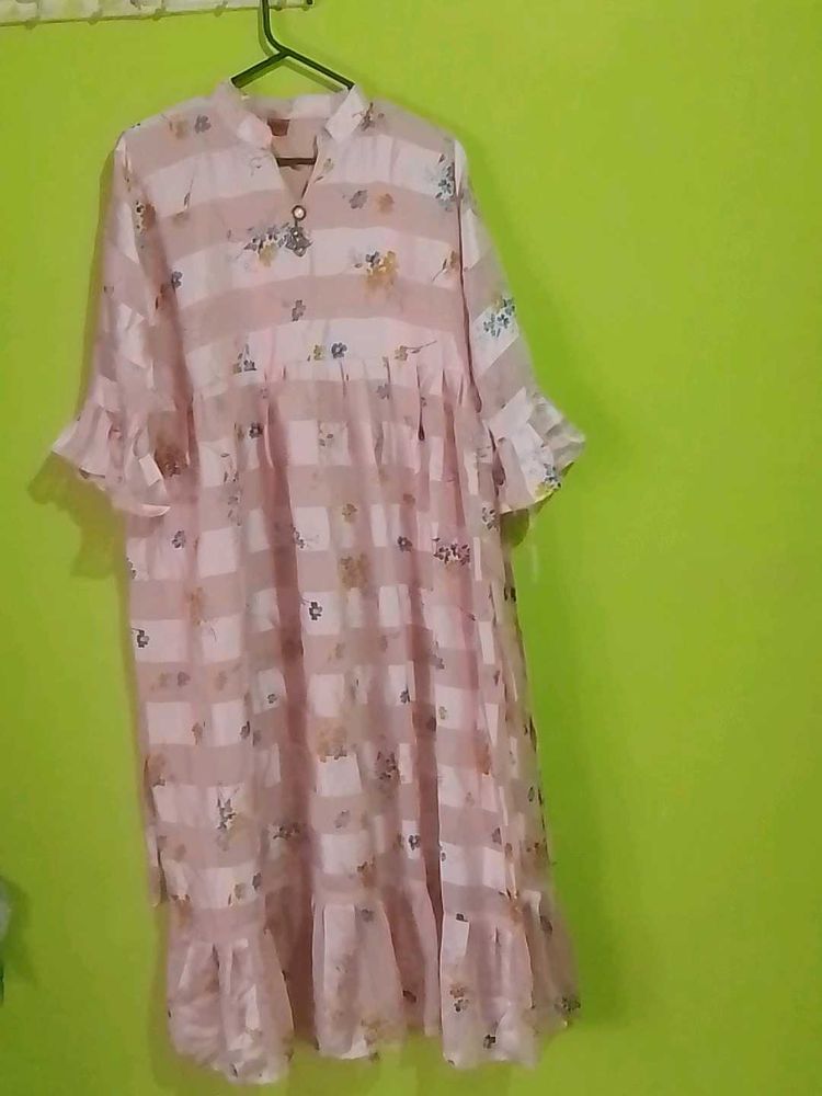 Floral Print Pink Dress