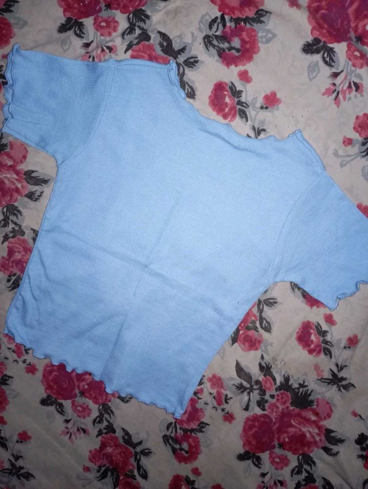Cute Sky-Blue T-Shirt