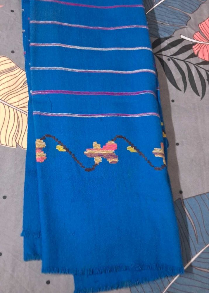 BRAND NEW - Blue Floral Embroidered Shawl