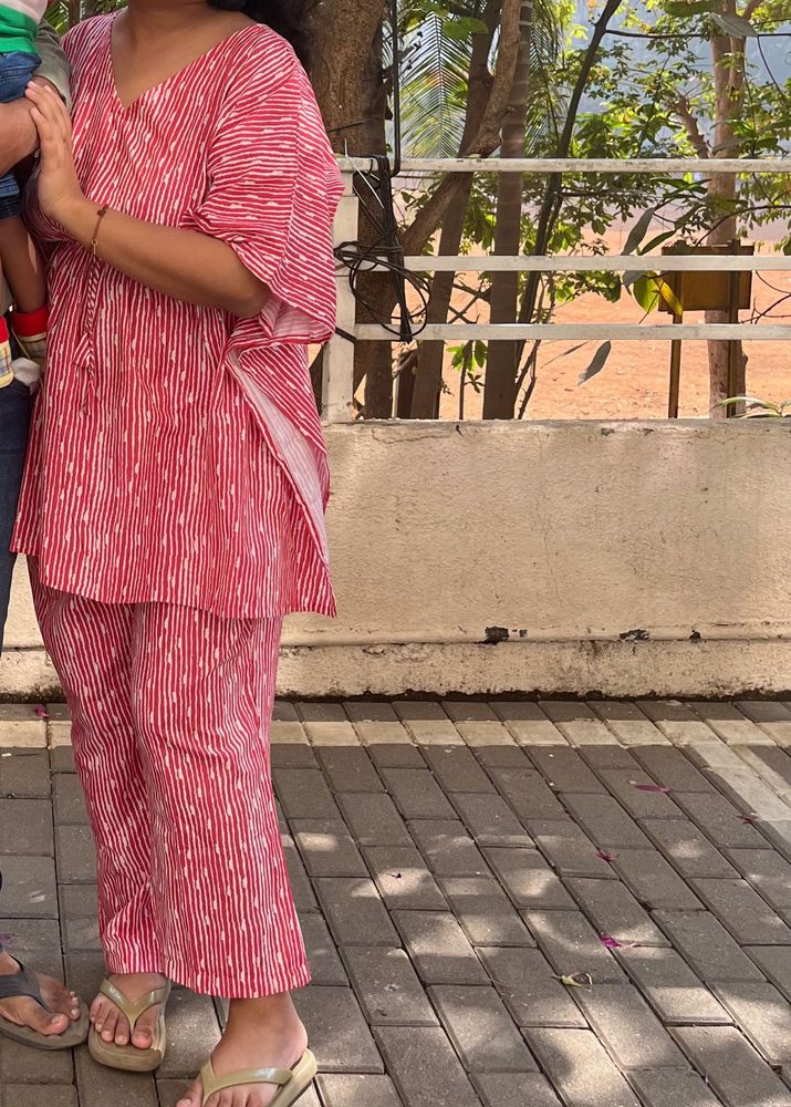Red Striped Co-ord Set
