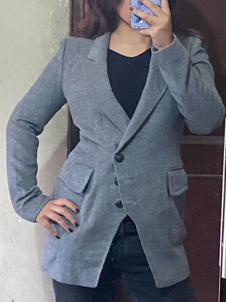 Grey Casual Blazer