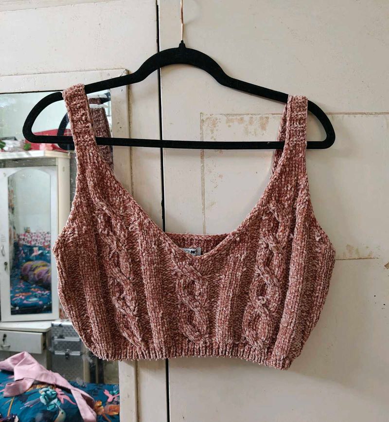 Cute soft Crochet Knit Crop Top