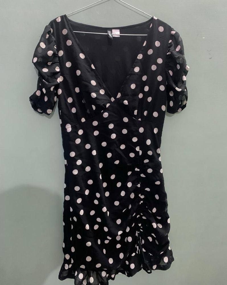 H&amp;M Draped Chiffon Dress