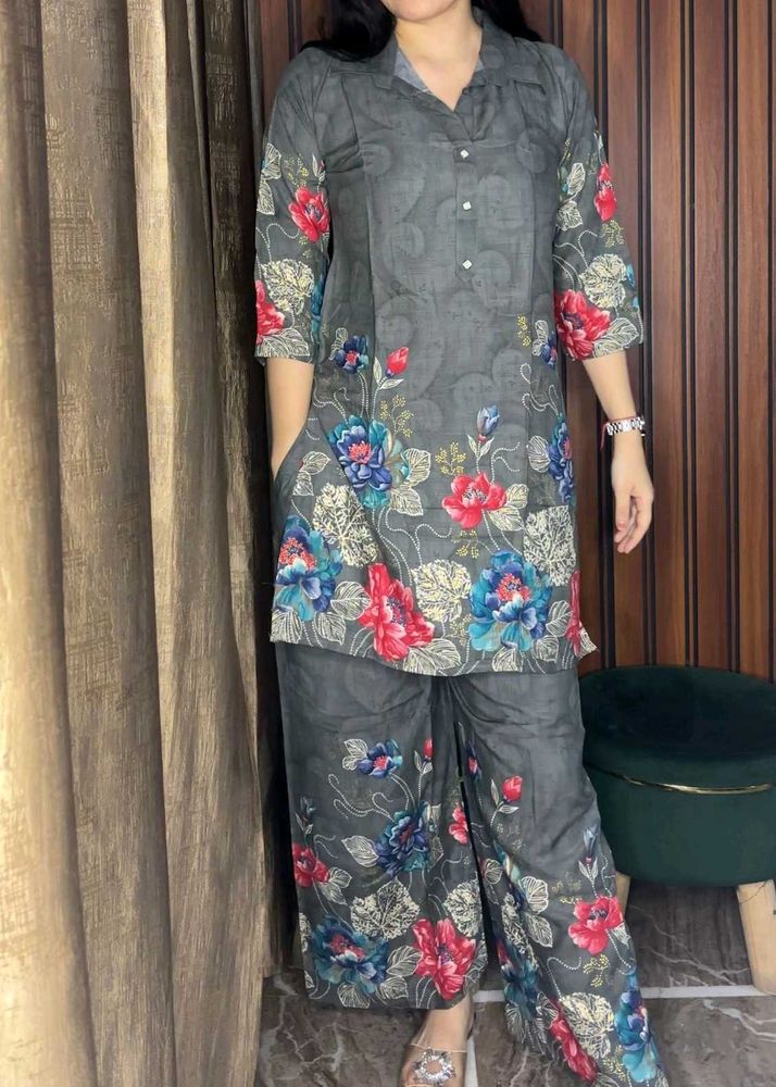 Floral printed coord set
