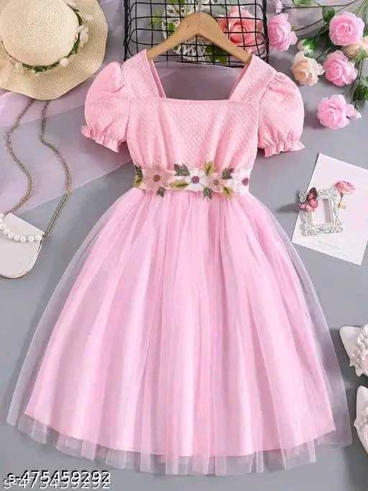 Pink Flower Girl Dress