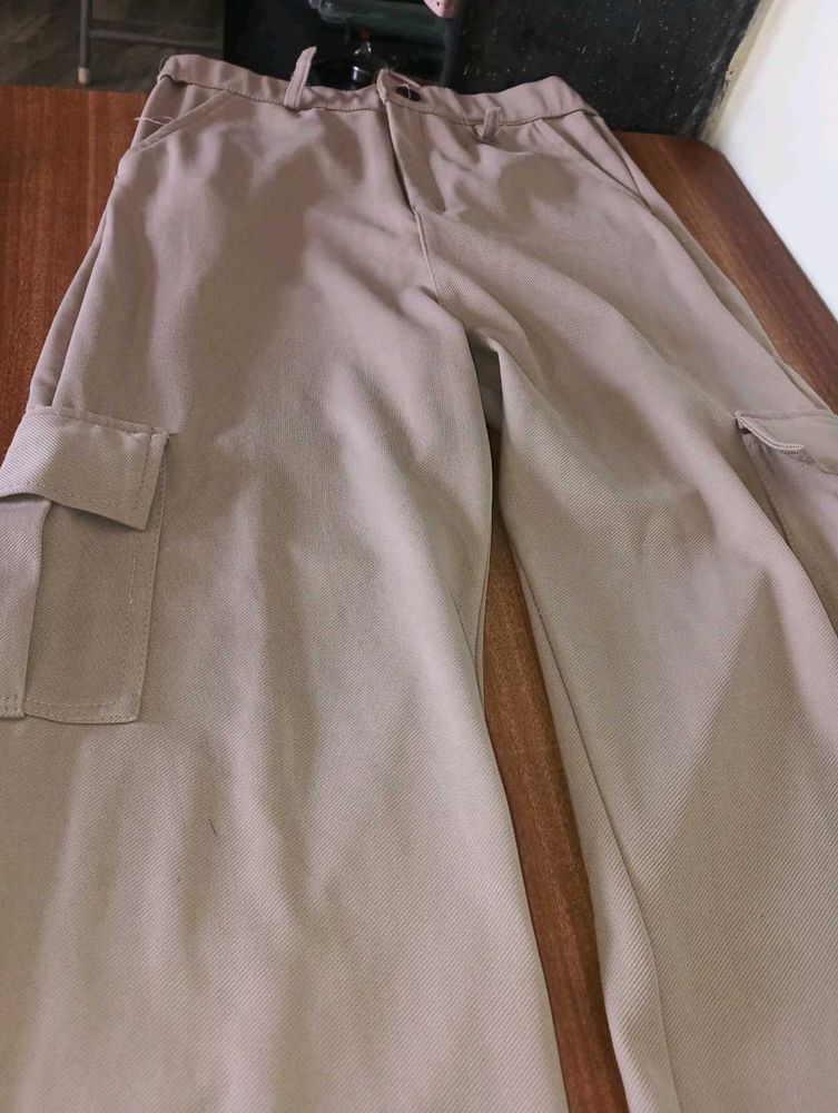 Beige Cargo Pants.