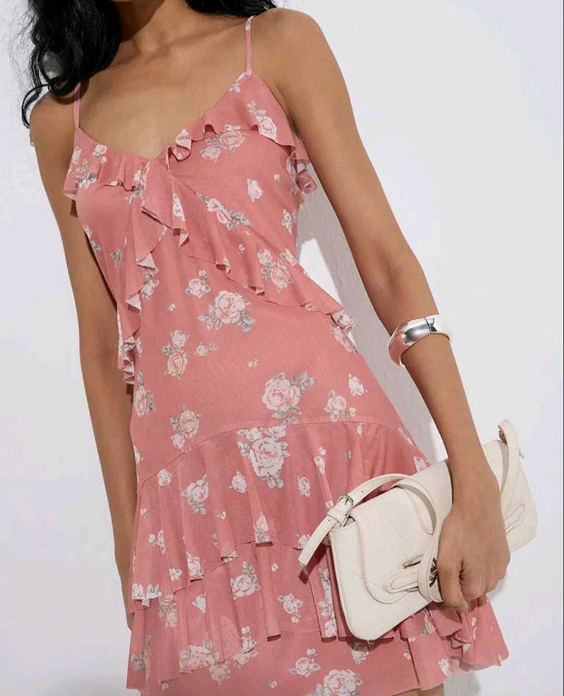 Floral Ruffle Mini Dress