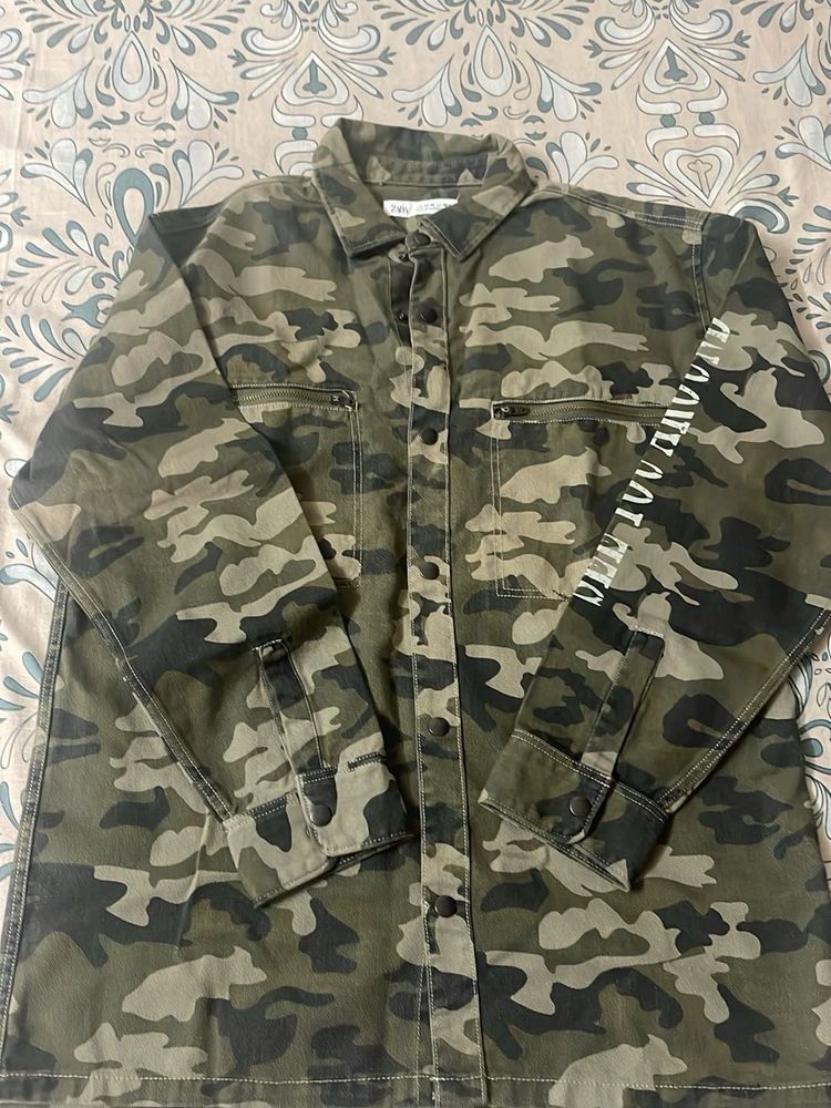 Zara Camo Print Shirt