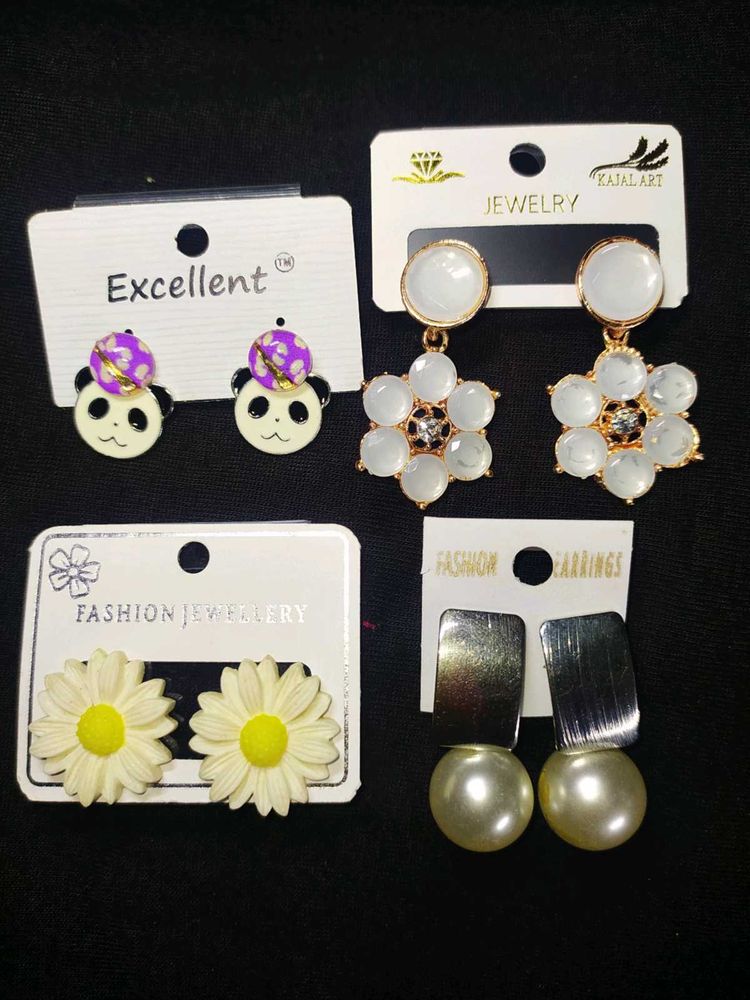 4 Korean Beautiful Earrings