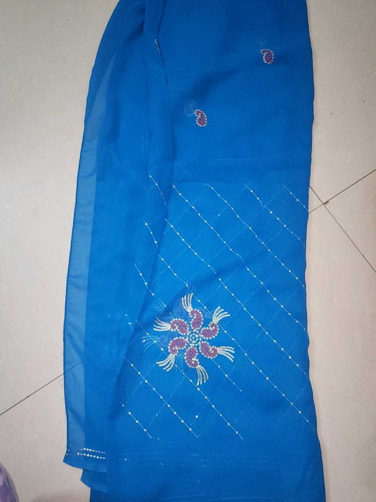Party Wear Saree With Blouse