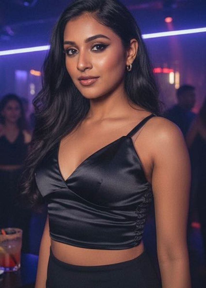 Black Satin Cami Top