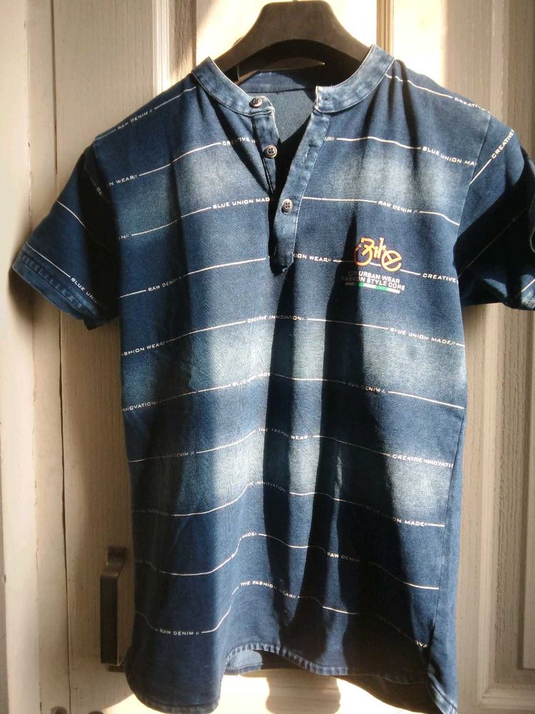 Denim Striped T-Shirt