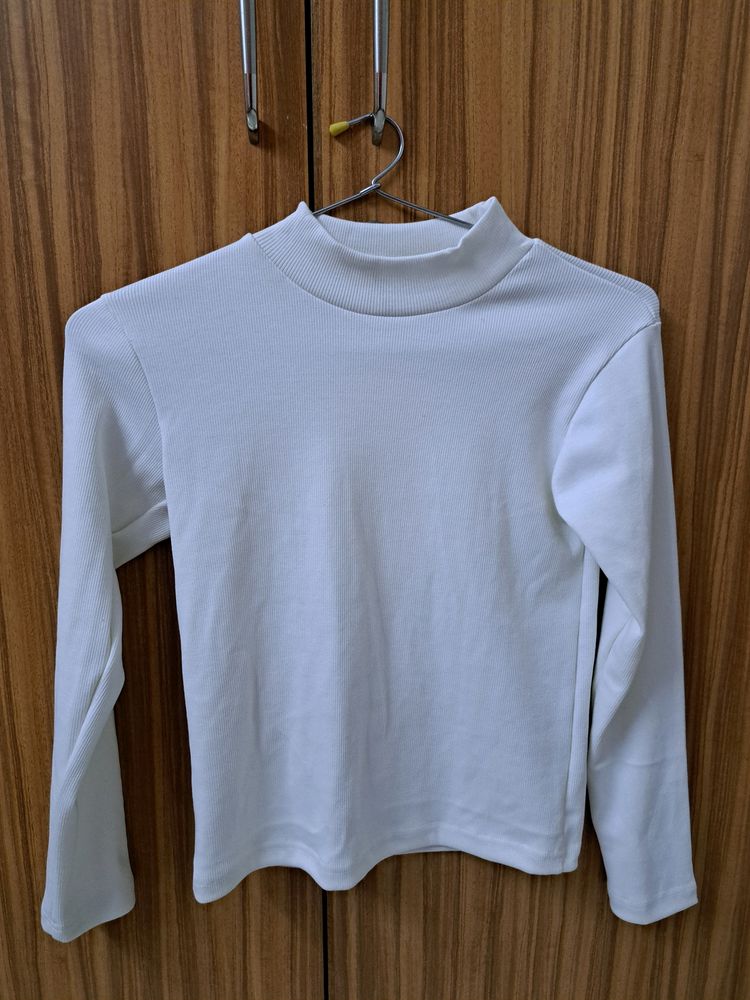 White Turtle neck top