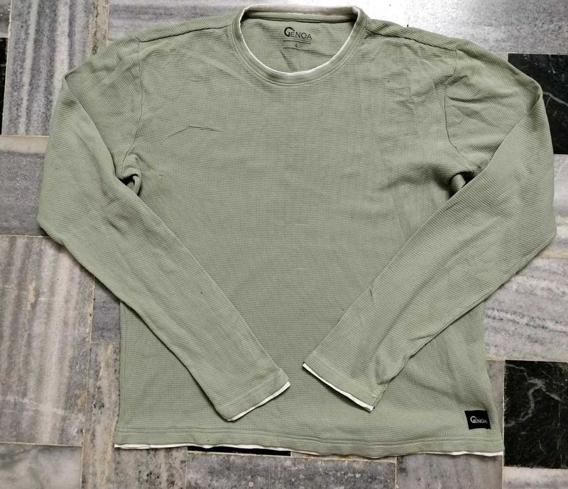 Genoa Olive Green Long Sleeve Tee