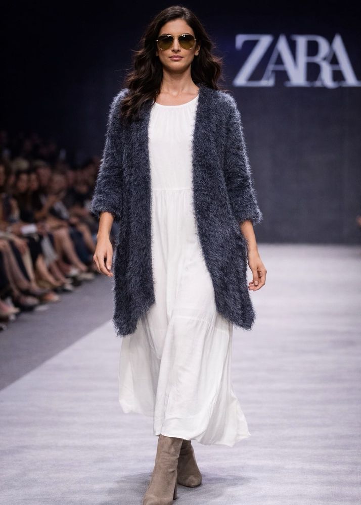 Zara Shaggy Knit Cardigan