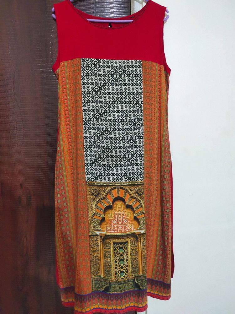 ♥️ Red ♥️ Sleevless Kurti