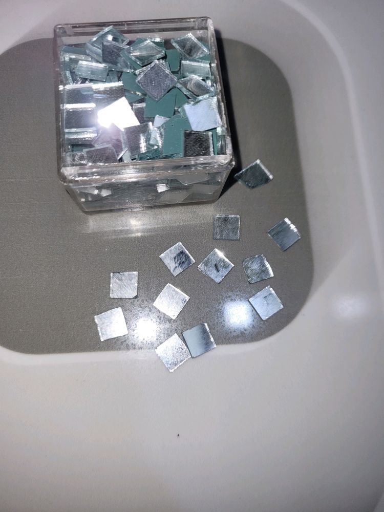 Box of small mirror glass for decoration for Navratri Collection