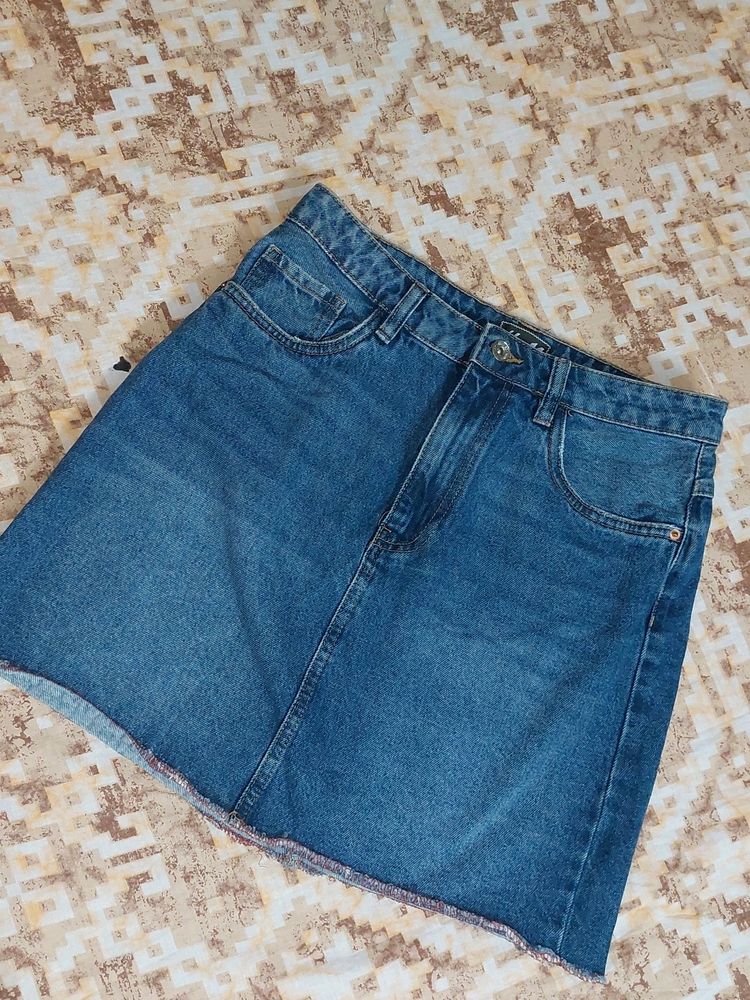 Blue Denim Skirt