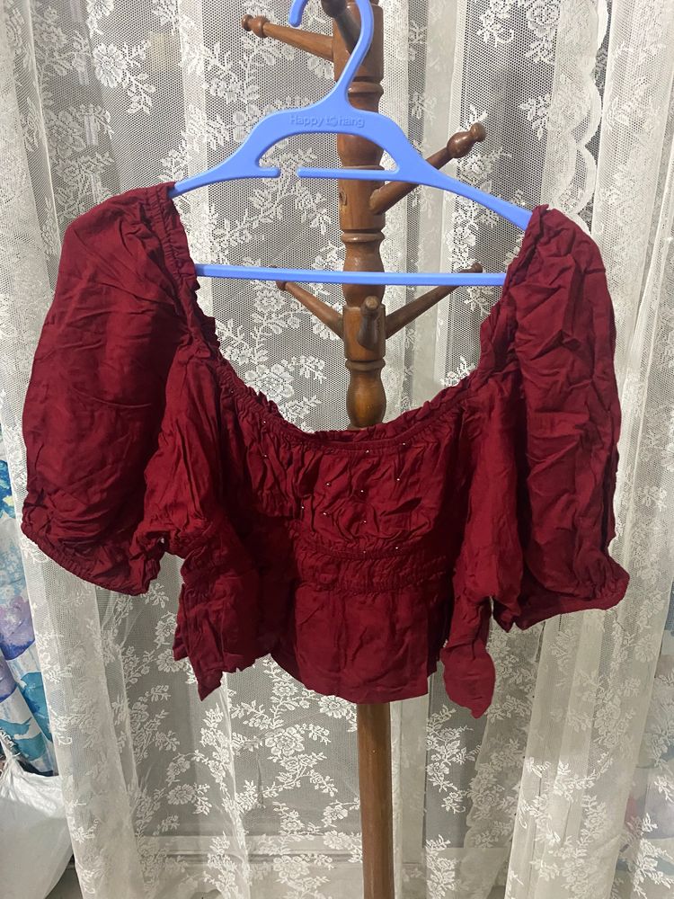 Zudio Solid Crop Top, Size XXL