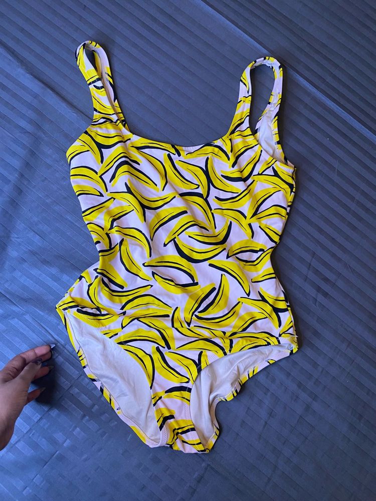 banana print tank top bodysuit
