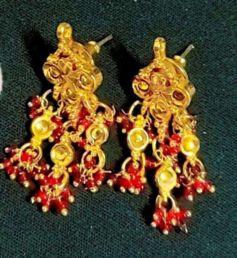 Golden Dangle Earrings