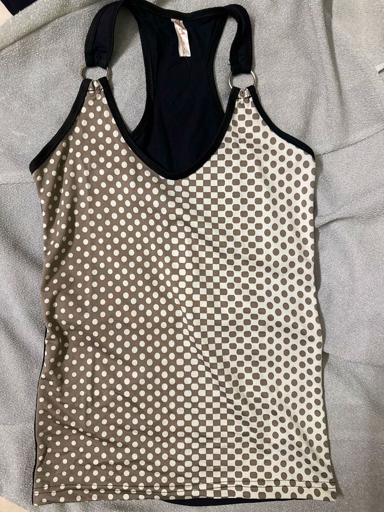 Polka Dot Halter Neck Top