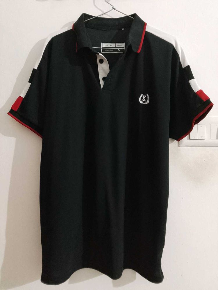 Striped Trim Polo Shirt