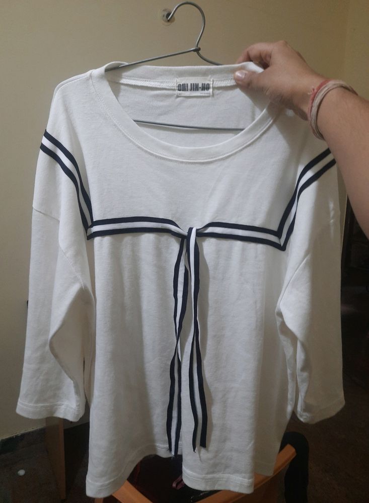 Sailor White Casual T-shirt