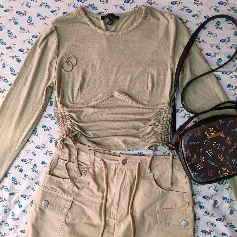Aesthetic Olive Crop Top