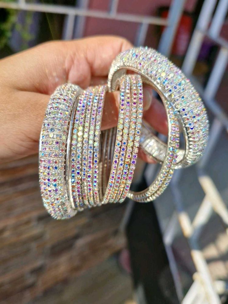 Sparkling Rhinestone Bangles (Set)