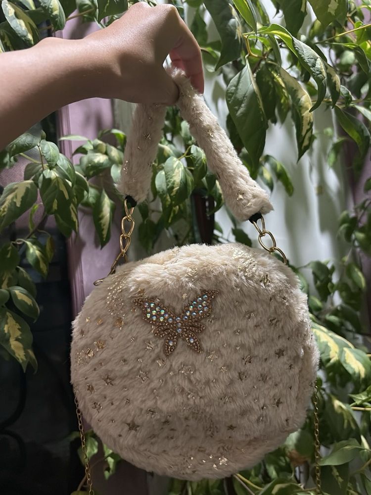 Cute Fuzzy Butterfly Bag