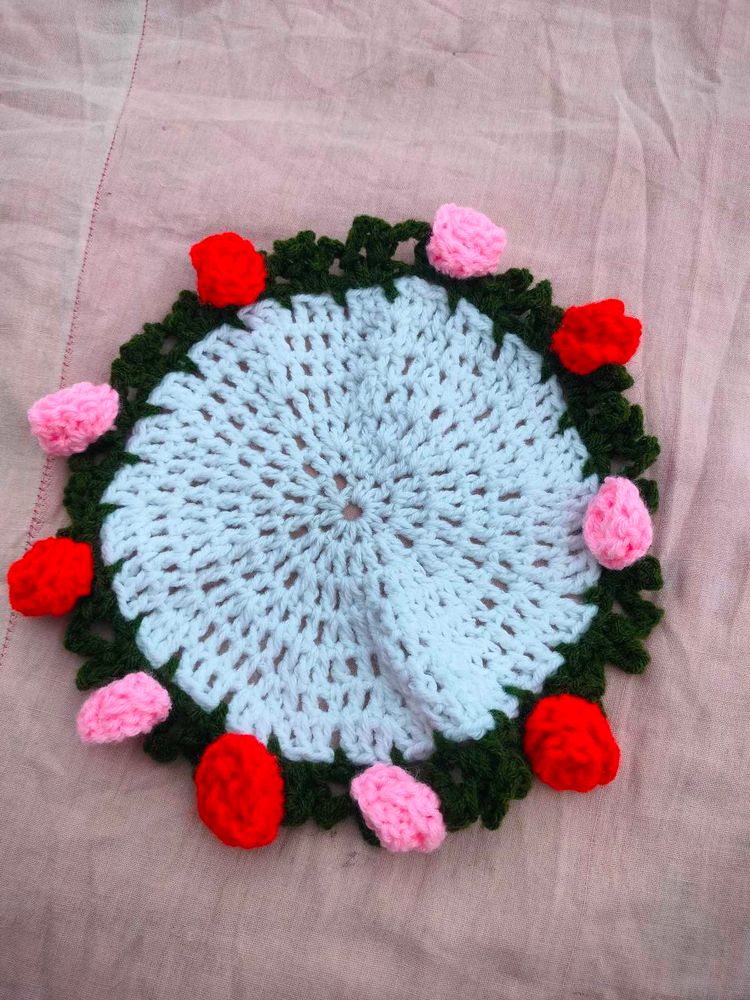mini crochet bouquet coaster 💐