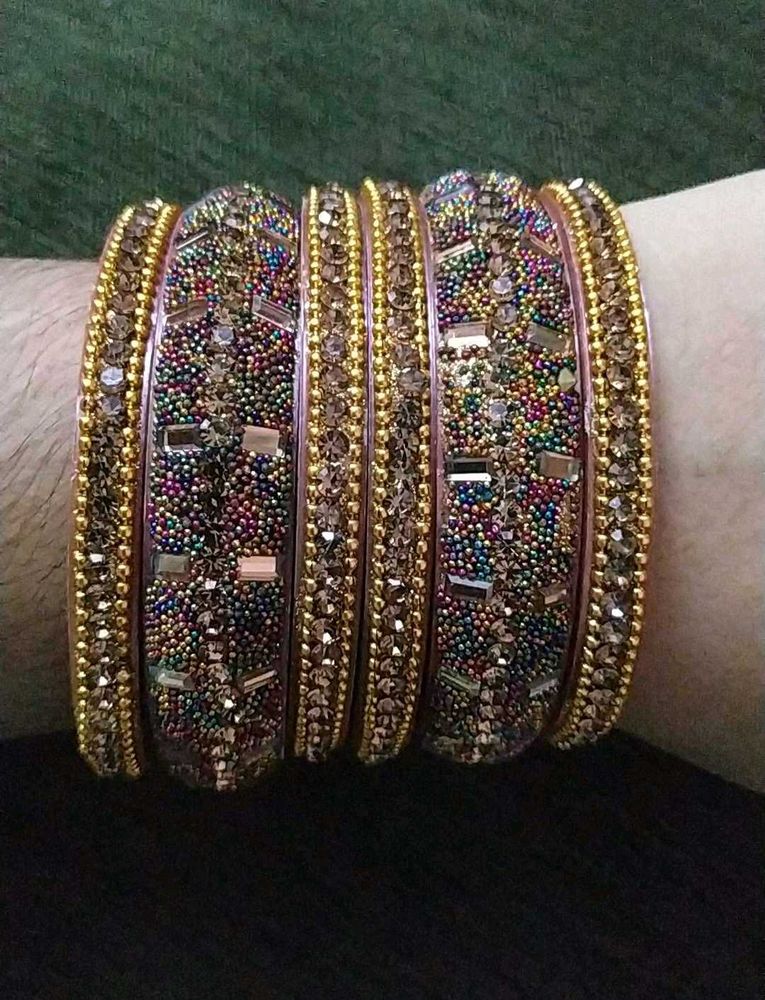 Set Of 4 Beaded Bangle