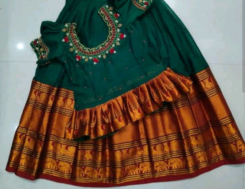 Narayanpet Mercidised Cotton Lehenga With Blouse