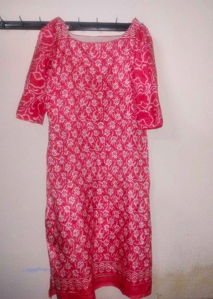 Red Floral Print Dress