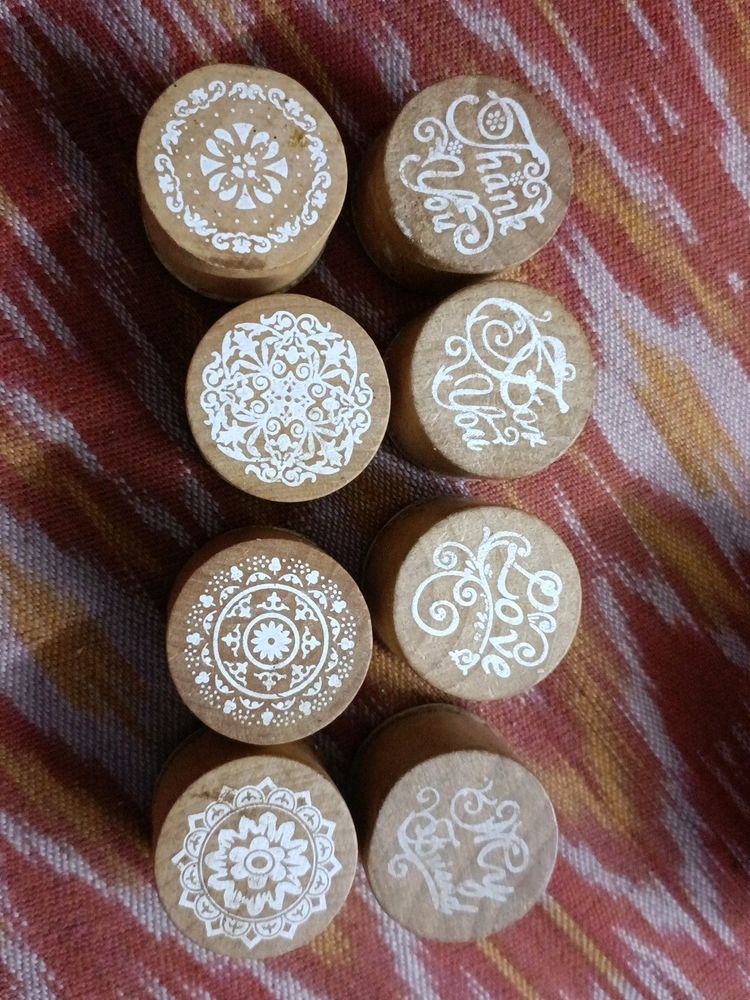 round stamps combo Pack Of 8 Designs (New)